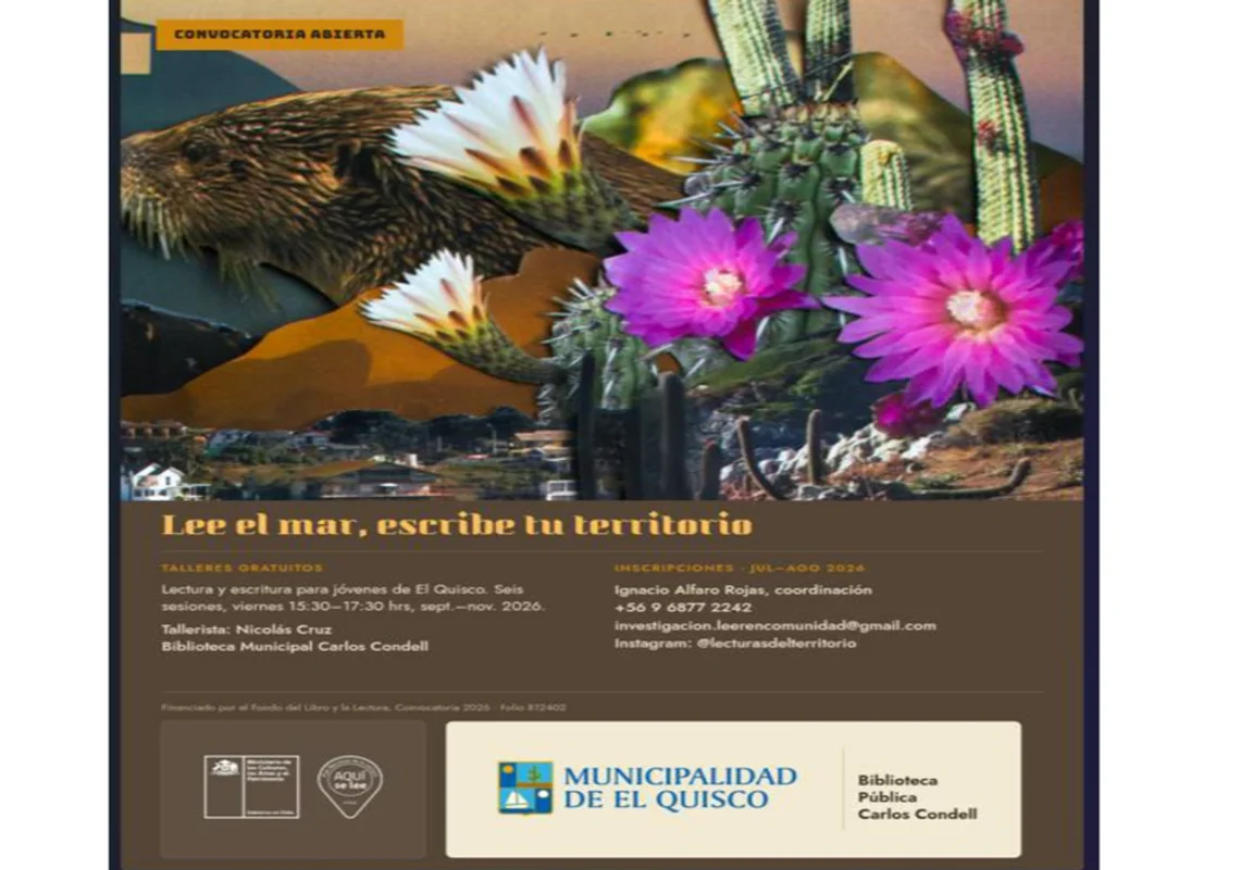 Taller Leer el Mar, Escribe tu Territorio en El Quisco