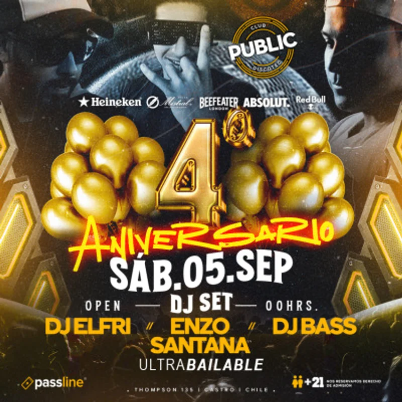 Preventas Aniversario N°4, Sabado 5 De Septiembre  (+Cargo)