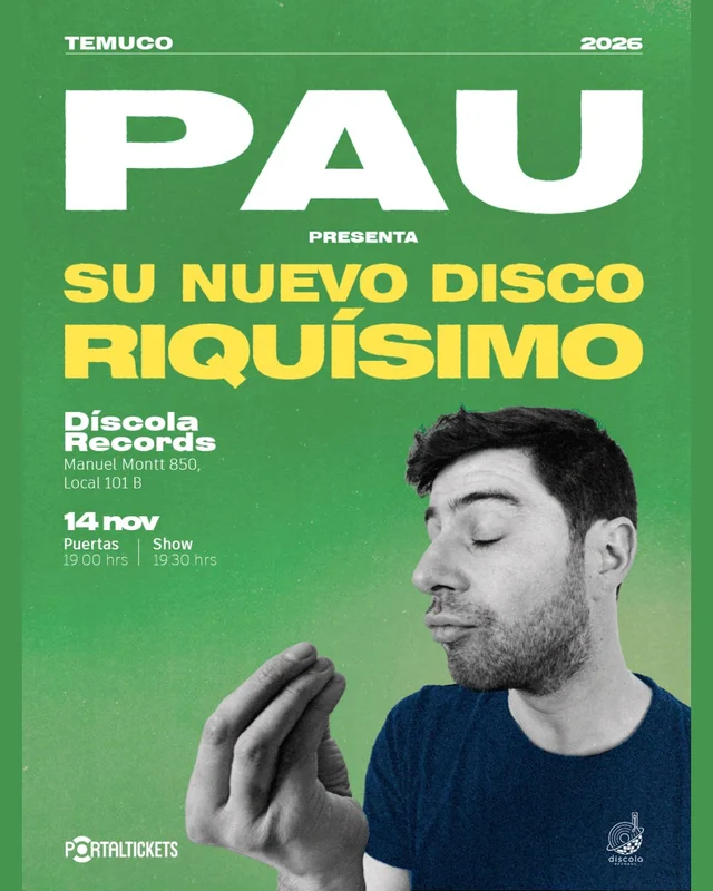 Pau Presenta Su Nuevo Disco Riquísimo En Temuco