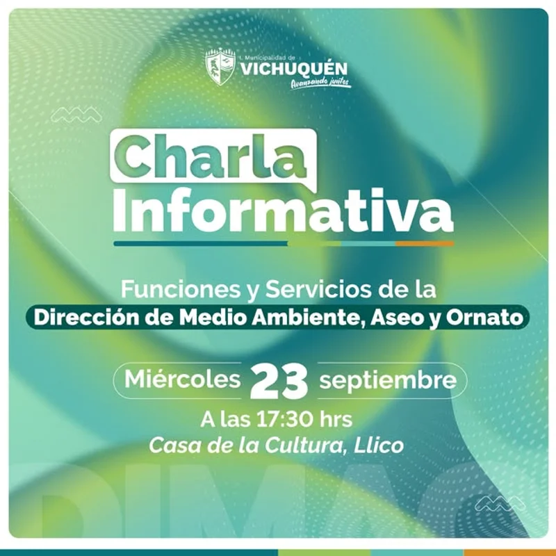 Charla Informativa: Funciones y Servicios de la Dirección de Medio Ambiente, Aseo y Ornato