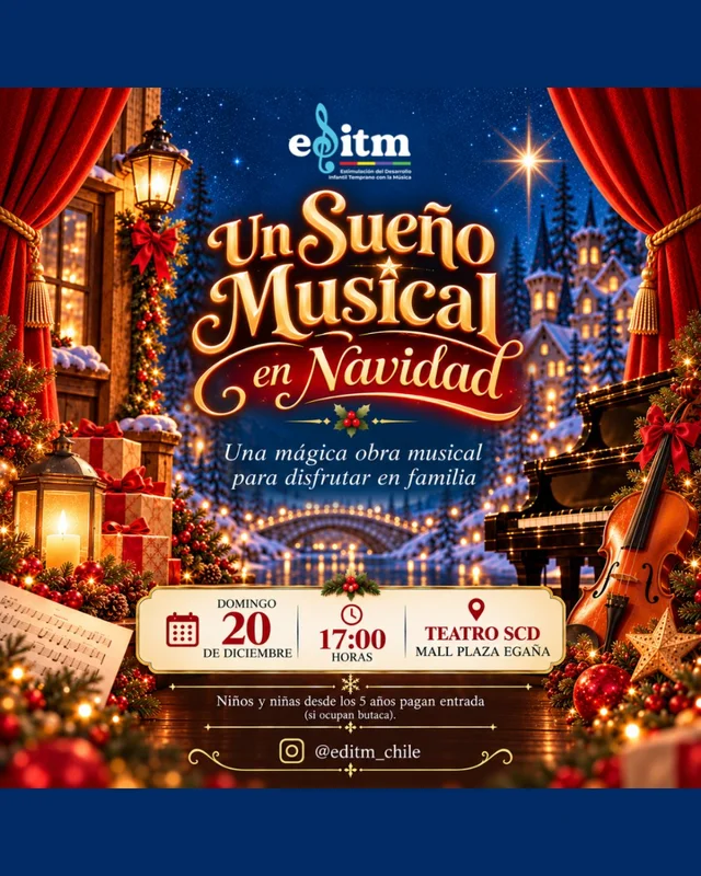 El Sueño Musical En Navidad|Centro Pedagógico Musical - Editm| En Sala Scd Egaña