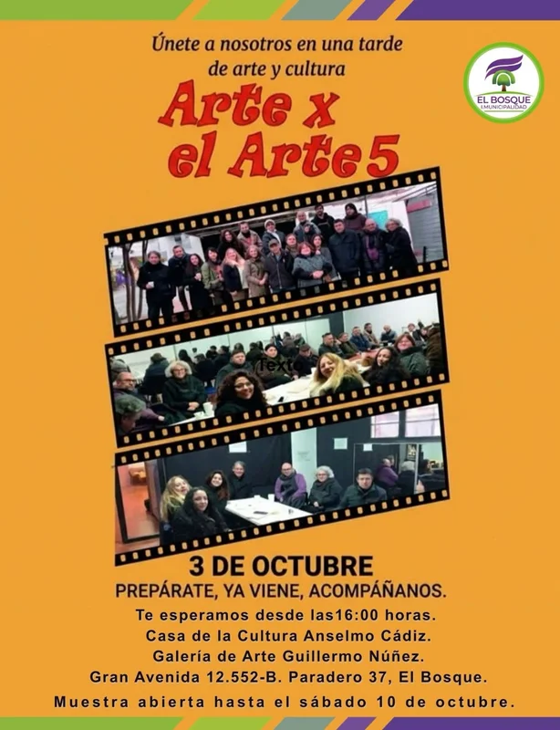 El Bosque se prepara para una nueva jornada de "Arte x el Arte 5" en la Casa de la Cultura Anselmo Cádiz
