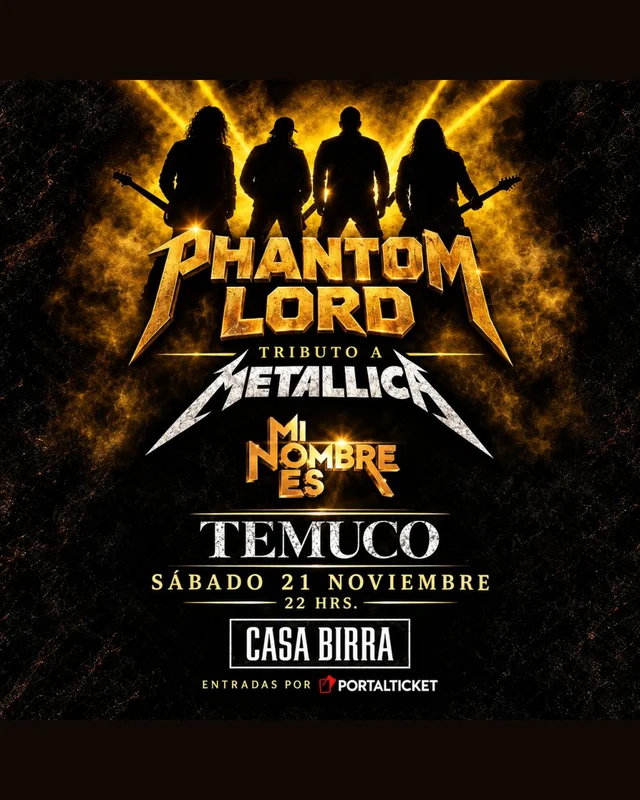 Phantom Lord: Tributo A Metallica En Casa Birra, Temuco