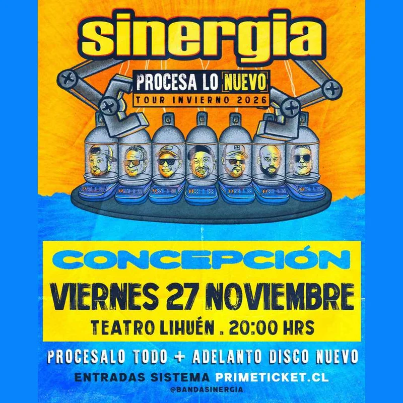 Sinergia show “Procesa Lo Nuevo" en Teatro Lihuén