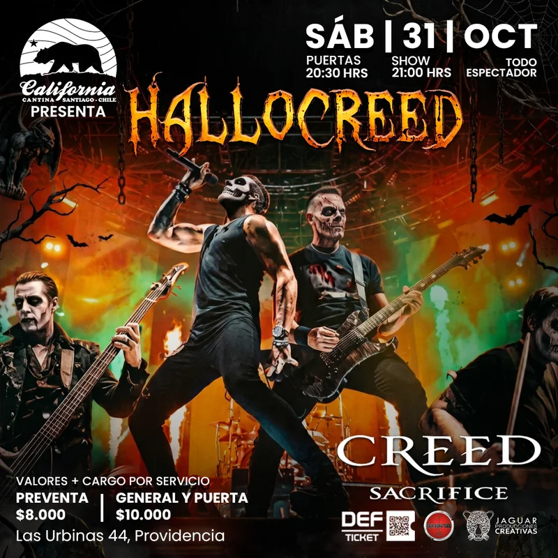 Halloween Sacrifice Tributo A Creed – Bar California Cantina