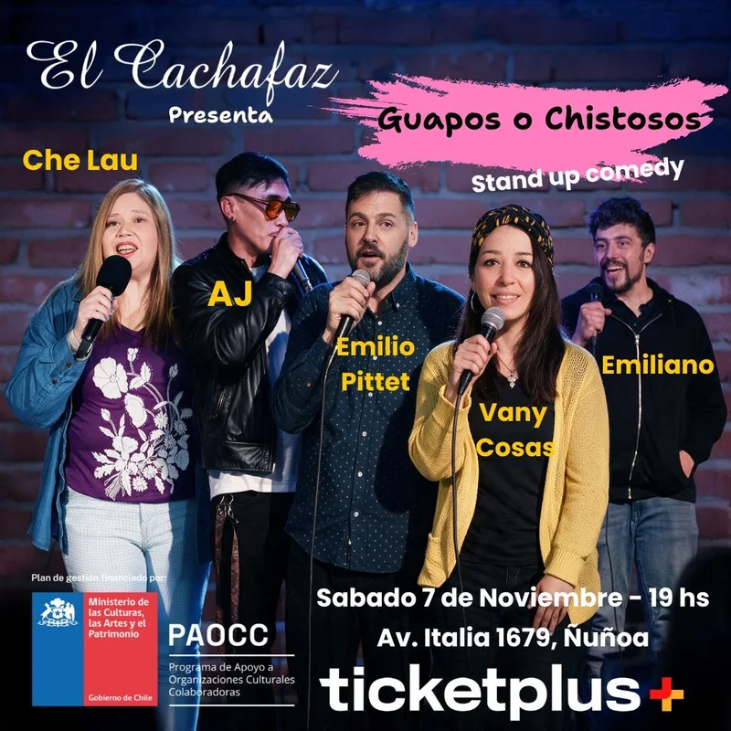 Show de Stand up-Guapos y chistosos- Sabado 7 Noviembre 19hrs