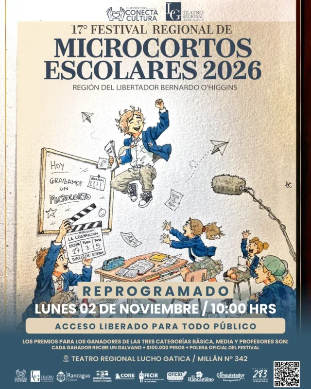 17° Festival regional de microcortos escolares 2026 llega al teatro regional Lucho Gatica