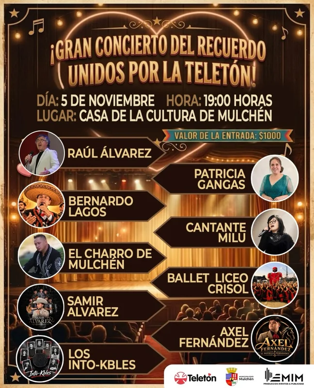 Gran Concierto del Recuerdo: Unidos por la Teletón en Mulchén