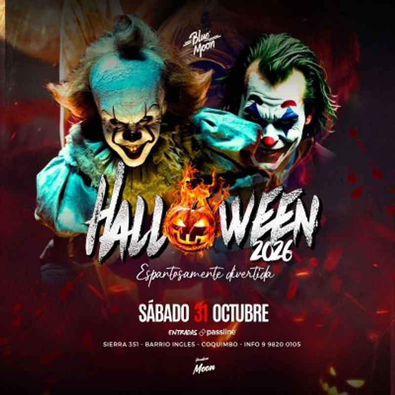 HALLOWEEN 2026 EN BLUE MOON🎃🧛🏻💀Espantosamente divertida👹🥳🪩 31 OCTUBRE
