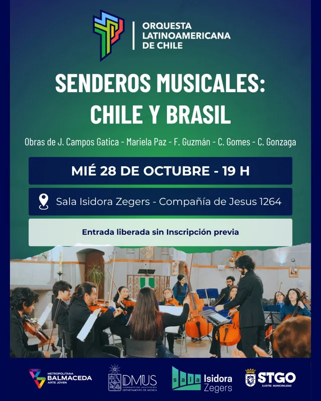 Concierto Olch Senderos Musicales: Chile Y Brasil - Sala Isidora Zegers