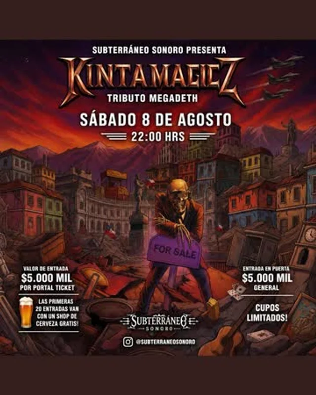 Tributo A Megadeth En Subterraneo Sonoro,  Valparaíso