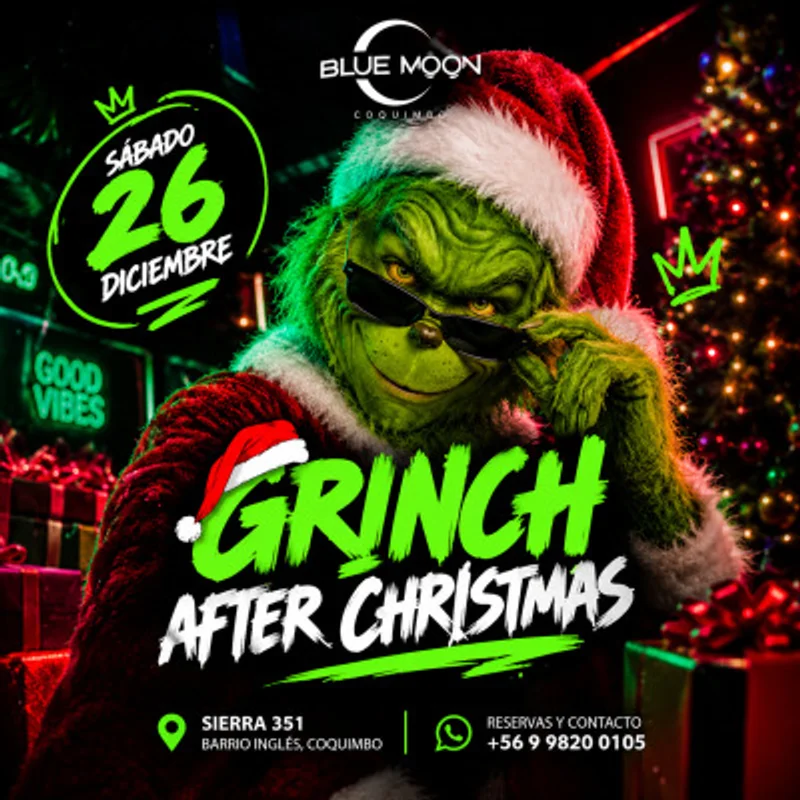 GRINCH AFTER CHRISTMAS🟢🎄🍹 By Blue Moon Coquimbo