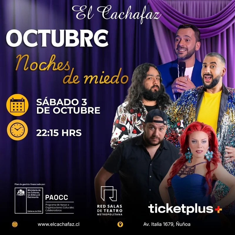 Show de Stand up-Noches de miedo - Sabado 3 Octubre 22.15hrs