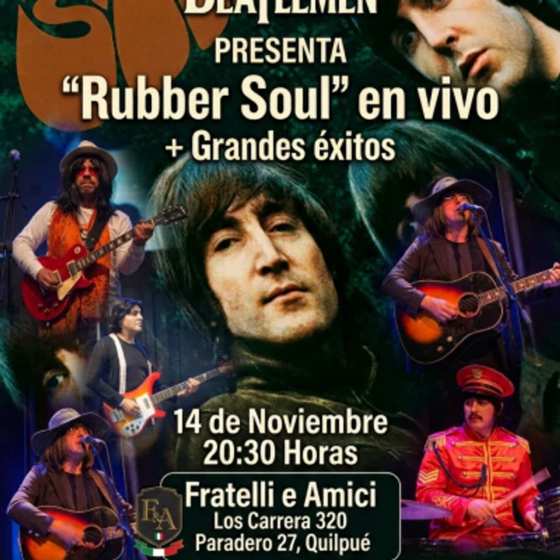 The Beatlemen presenta Rubber Soul + Grandes éxitos de The Beatles