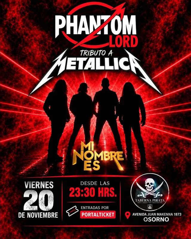 Tributo A Metallica En Taberna Pirata Bar, Osorno