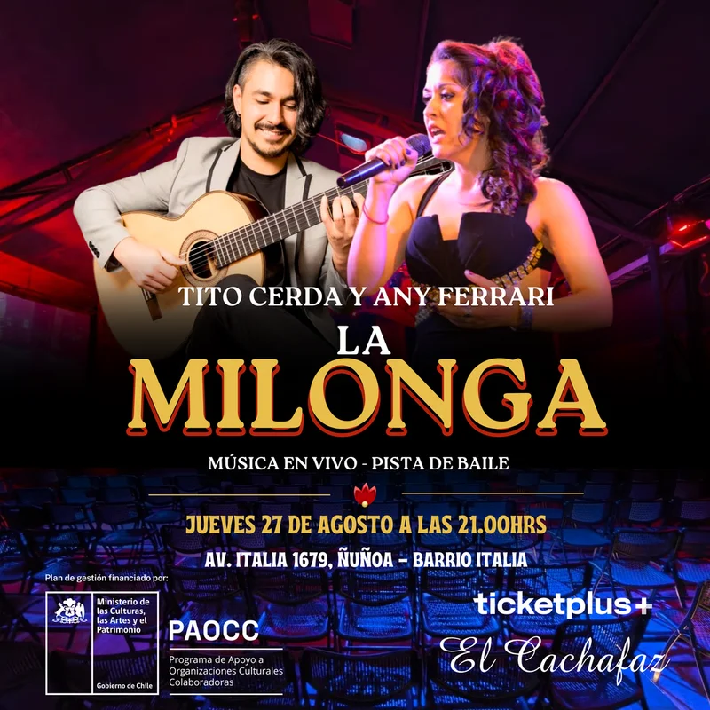 Milonga Jueves 27 Agosto 21hrs
