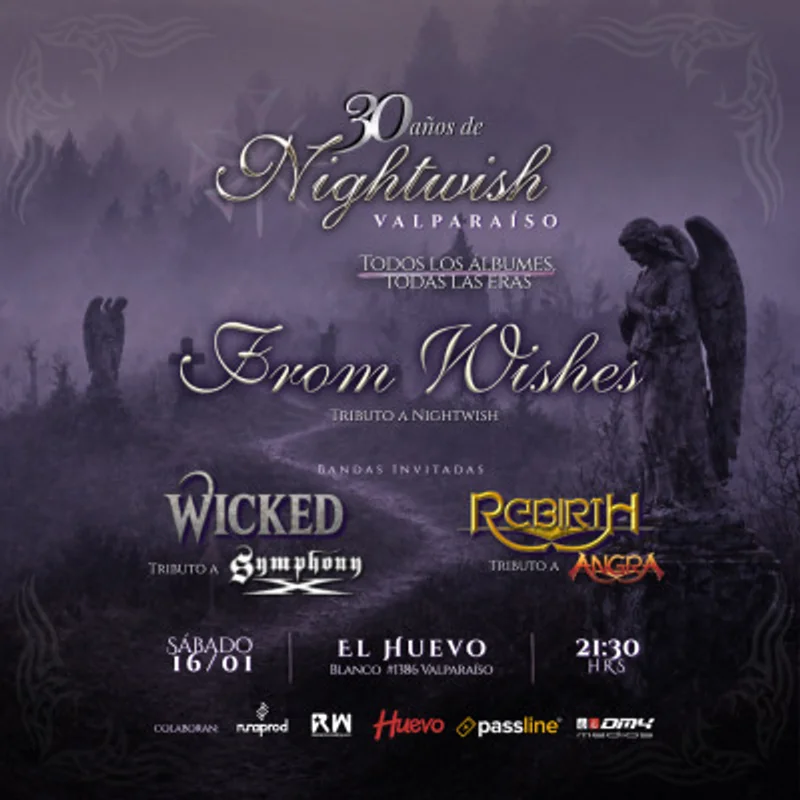 Nightwish 30 Años | From Wishes + Wicked (Tributo a Symphony X) y Rebirth (Tributo a Angra) | Valpa