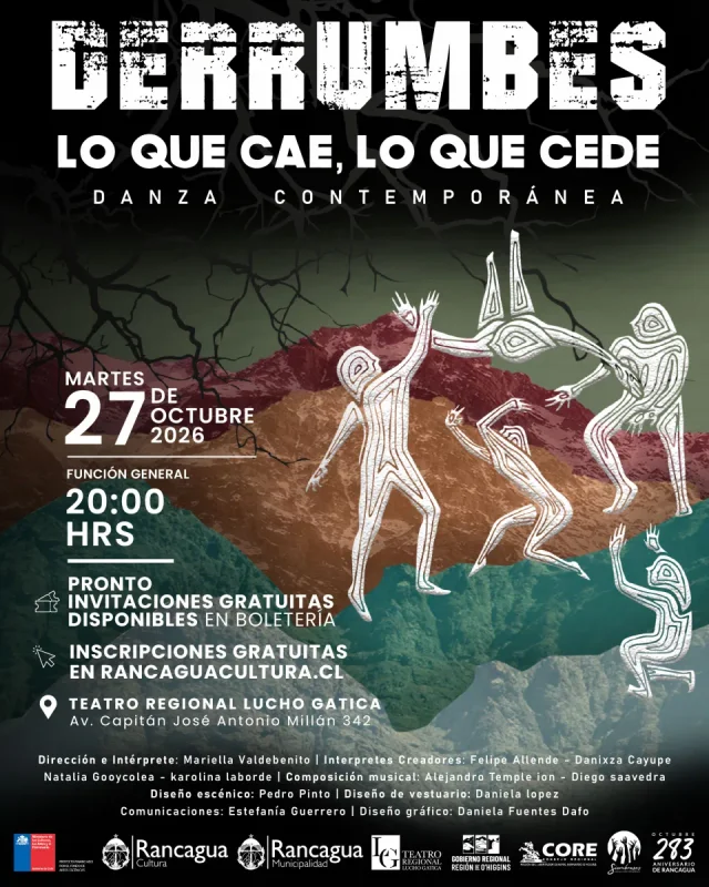 Derrumbes: "Lo que cae, Lo que cede" llega al teatro regional Lucho Gatica con una propuesta de danza contemporánea