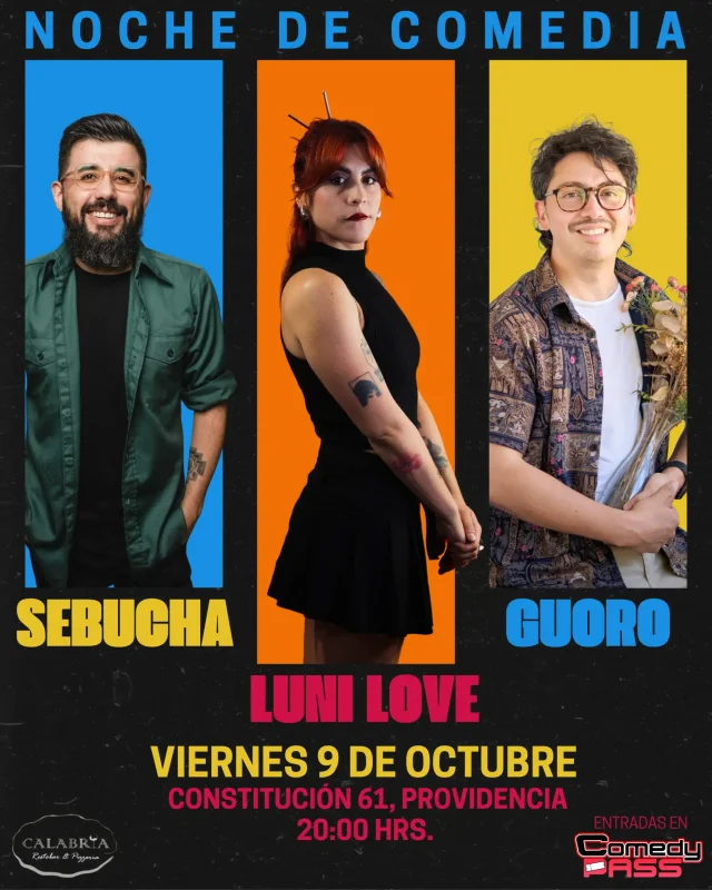 Noche De Comedia 9 Octubre 20:00 Hrs. Calabria Restobar