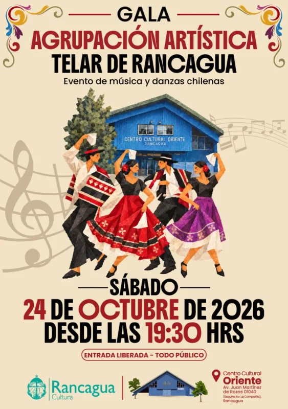 Gala agrupación artística Telar de Rancagua se presenta en centro cultural oriente