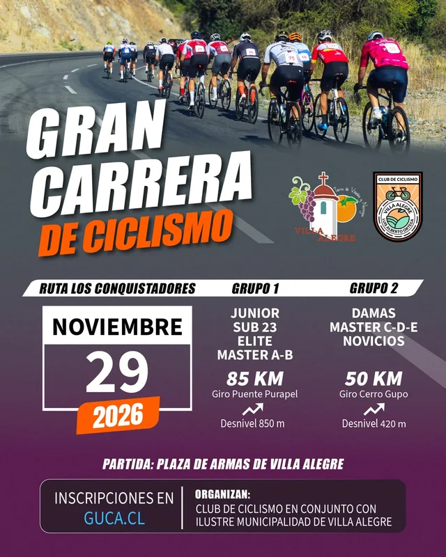 Carrera Ciclismo Ruta Villa Alegre