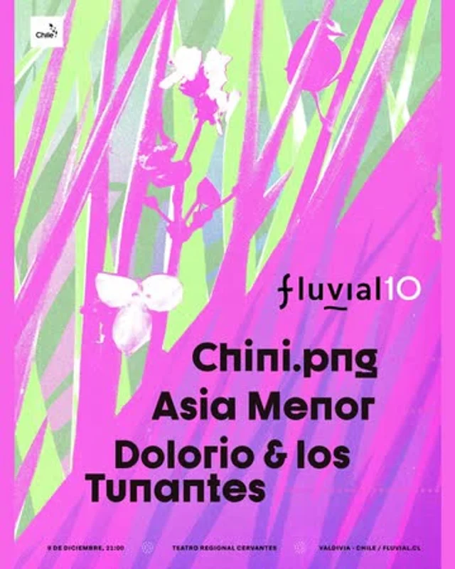 Fluvial 2026: Teatro Cervantes: Chini.png + Asia Menor + Dolorio & Los Tunantes