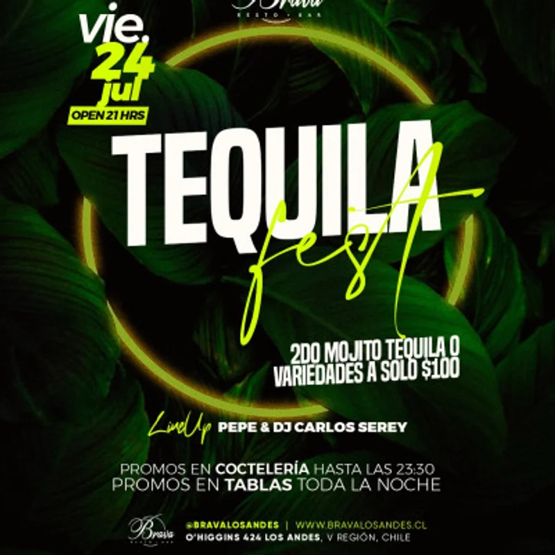 Noche del tequila en Brava