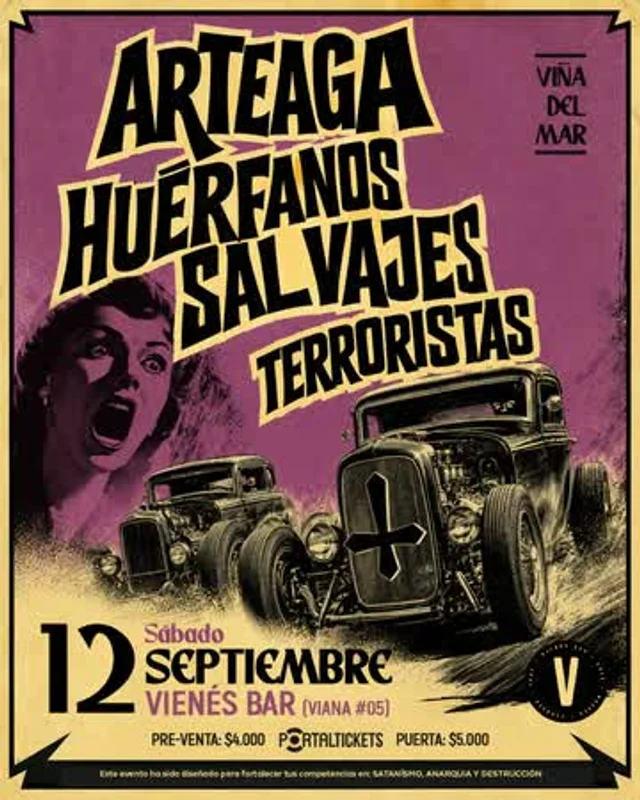 Arteaga + Huerfanos Salvajes + Terroristas En Vienes Bar, Viña Del Mar