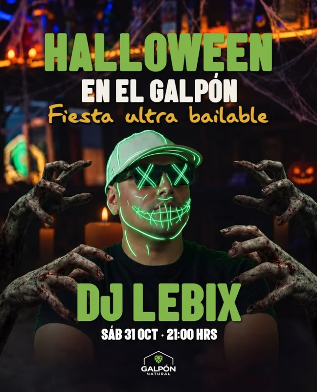Halloween en El Galpón: Fiesta Ultra Bailable con DJ LEBIX