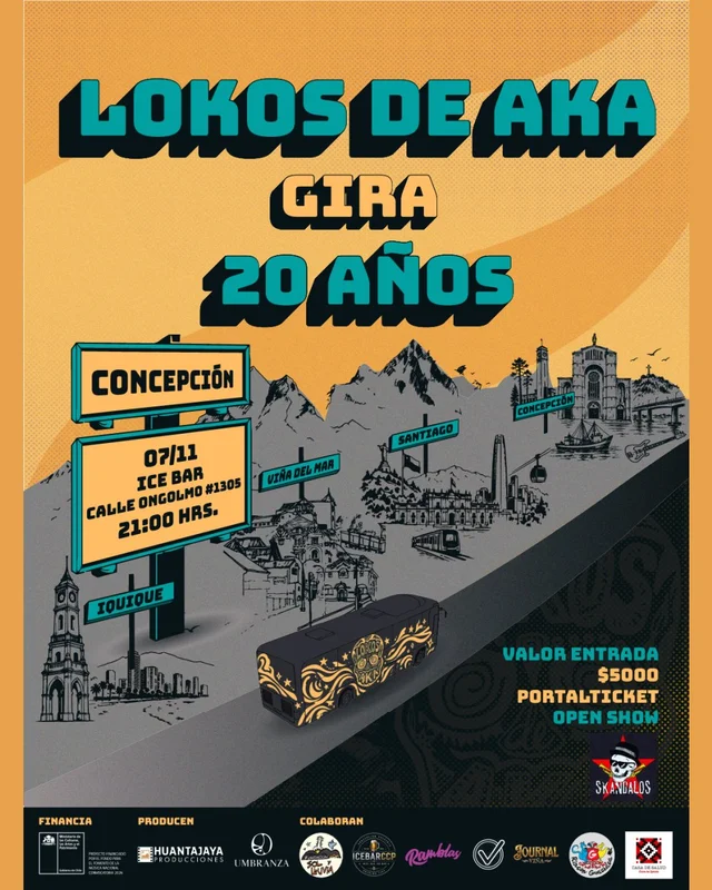 Lokos De Aka: Tour 20 Años En Ice Bar, Concepción