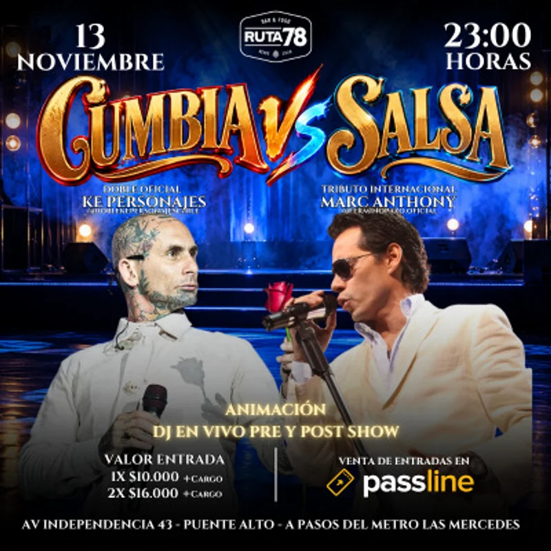 Evento de Cumbia & Salsa con Tributos Internacionales