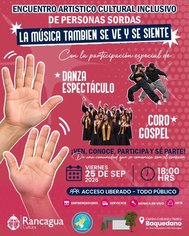 La música también se ve y se siente: encuentro artístico cultural inclusivo de personas sordas en centro cultural y teatro Baquedano