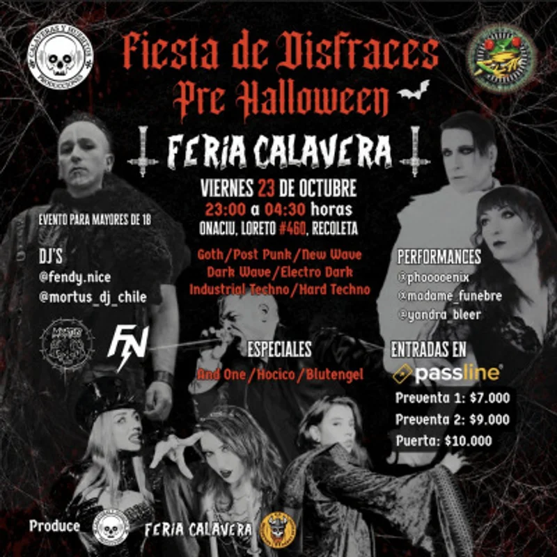 Fiesta de Disfraces Pre-Halloween @feriacalavera - VIERNES 24 de Octubre, 2026