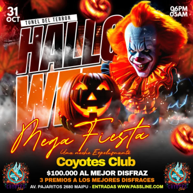 FIESTA HALLOWEEN en COYOTES MAIPU