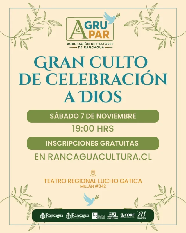 Gran culto de la celebración a Dios llega al teatro regional Lucho Gatica