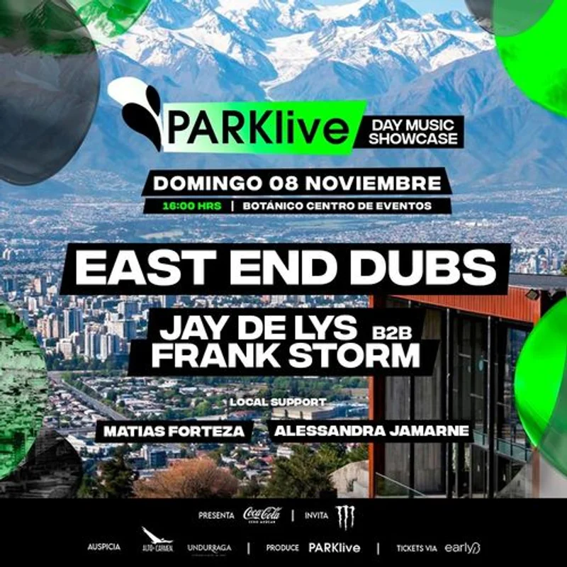 Parklive Presenta East End Dubs + Jay De Lys B2b Frank Storm