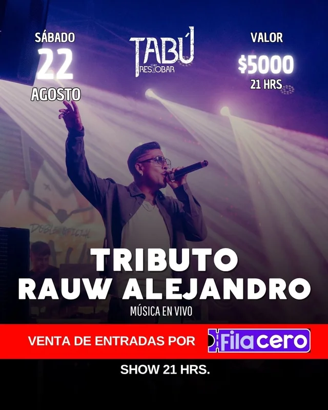 Tributo Rauw Alejandro en Tabú