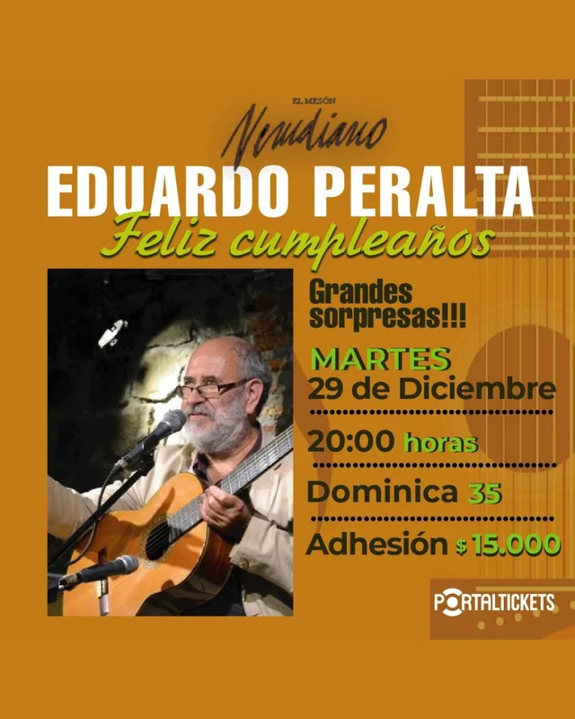 Eduardo Peralta: Feliz Cumpleaños En El Mesón Nerudiano