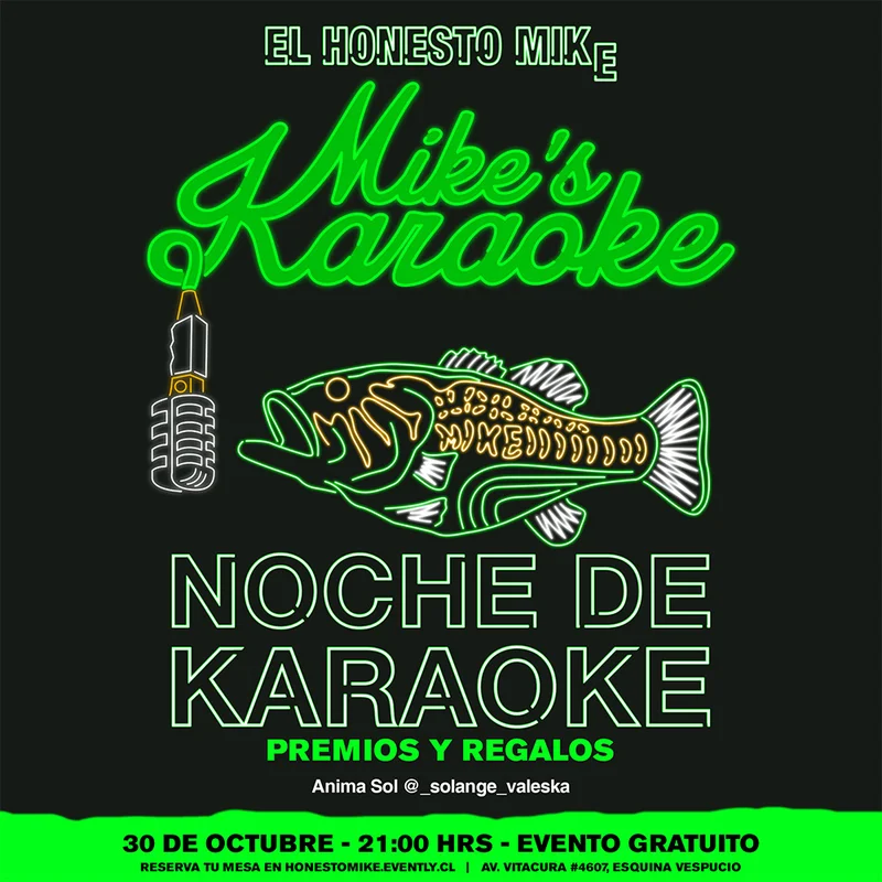 Mike's Karaoke : Noche de Karaoke en Vitacura