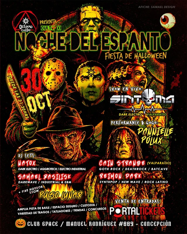 Noche Del Espanto: Fiesta De Halloween En Club Space, Concepción