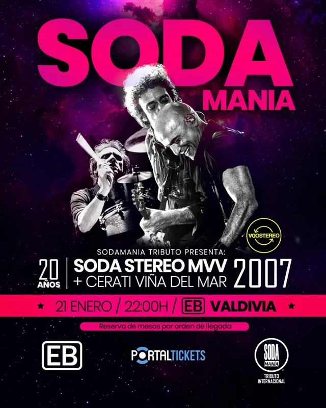 Sodamania: Tributo Internacional A Soda Stereo En Estacion Bunemann, Valdivia