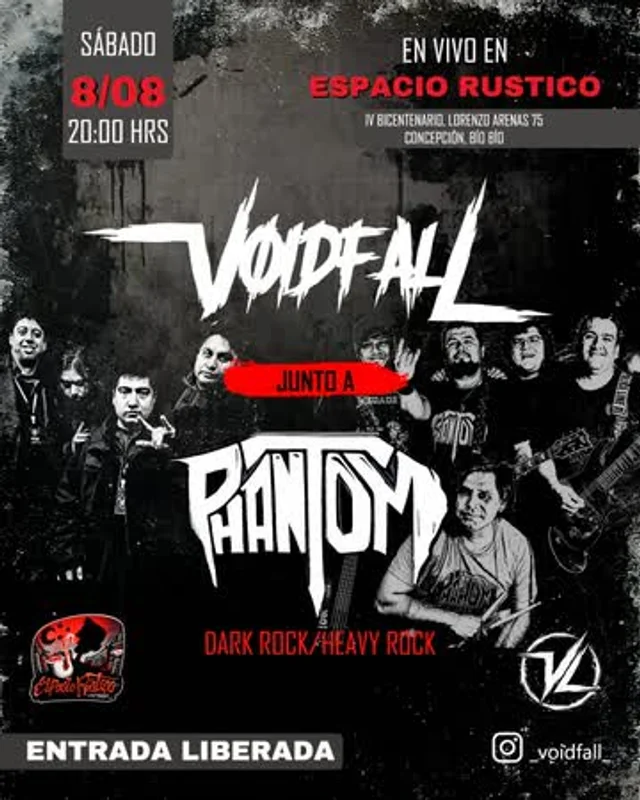 Voidfall + Phantom En Espacio Rustico, Concepción