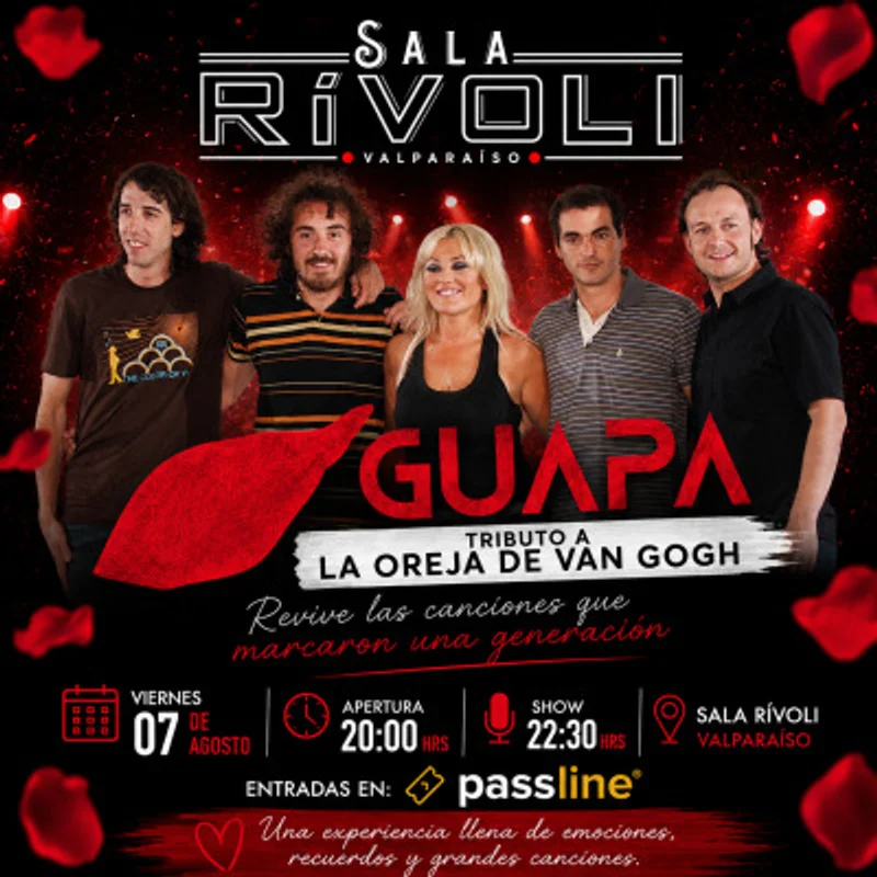 Sala Rívoli Presenta Guapa Tributo a La Oreja de Van Gogh