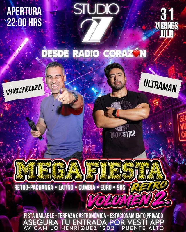 MEGAFIESTA Retro Vol.2 || STUDIO 27 || Vier.31.Julio