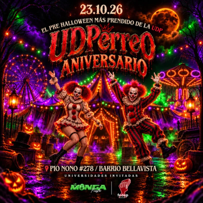 UDPerreo 💃 🕺 - el PRE Halloween + prendido de la UDP 📚 - 23.10.26 / Pio Nono #278 - FIESTA