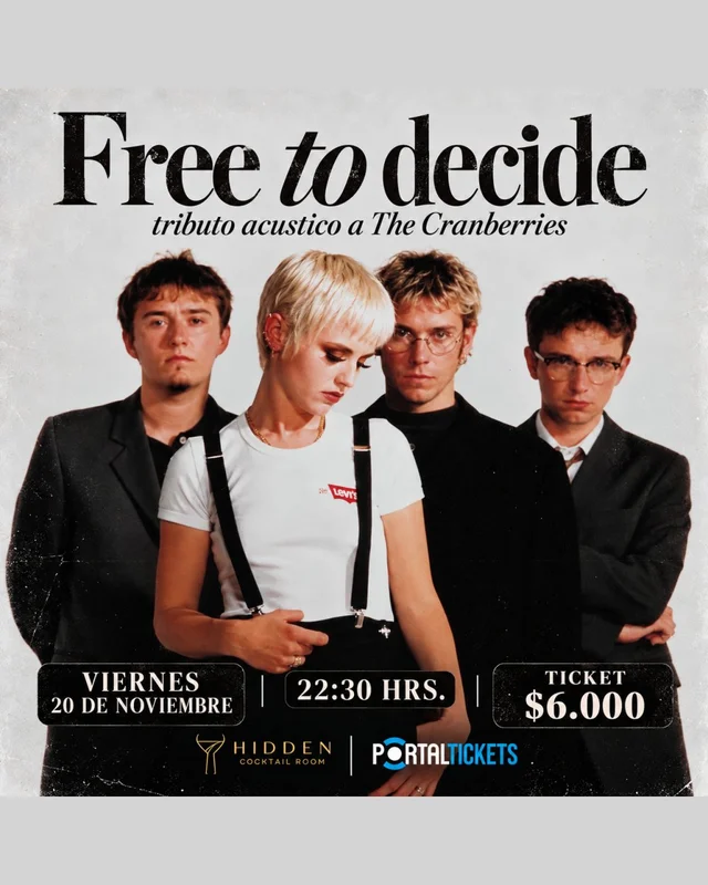Free To Decide: Tributo Acústico A The Cranberries En Hidden Cocktail Room