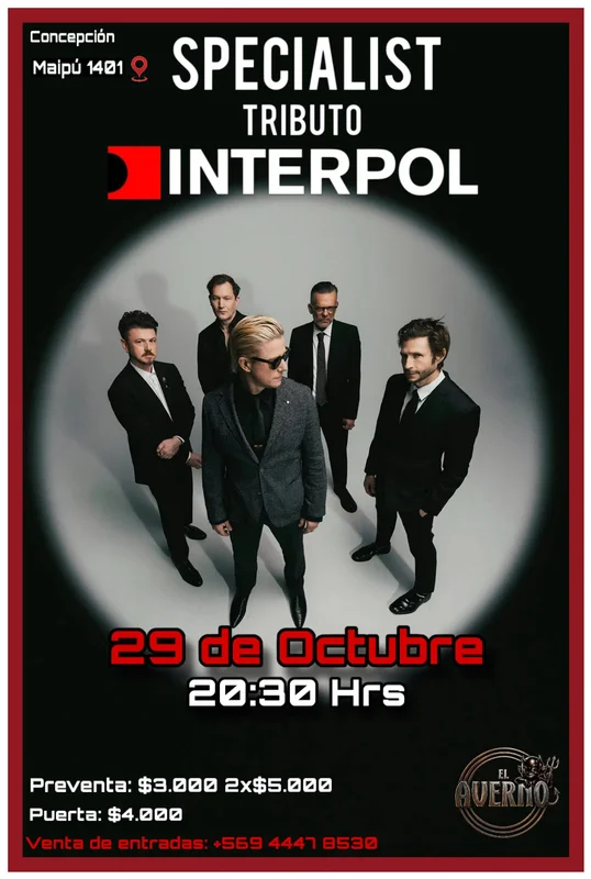 Tributo a Interpol en El Averno