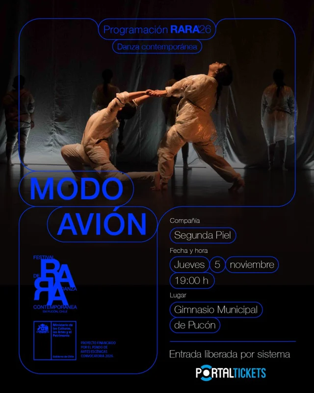 Festival Rara Pucón: Obra Modo Avión En Gimnasio Municipal De Pucón - Jueves 5 De Noviembre