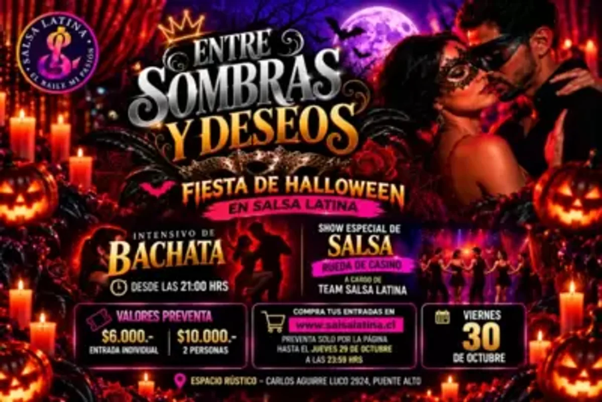 🖤🔥 ENTRE SOMBRAS Y DESEOS 🔥🖤 🎭 HALLOWEEN LATINO 2026 🎃💋 30 de Octubre