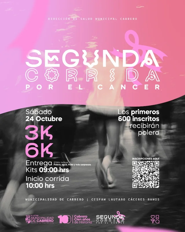 Segunda corrida por el cáncer Cabrero 2026